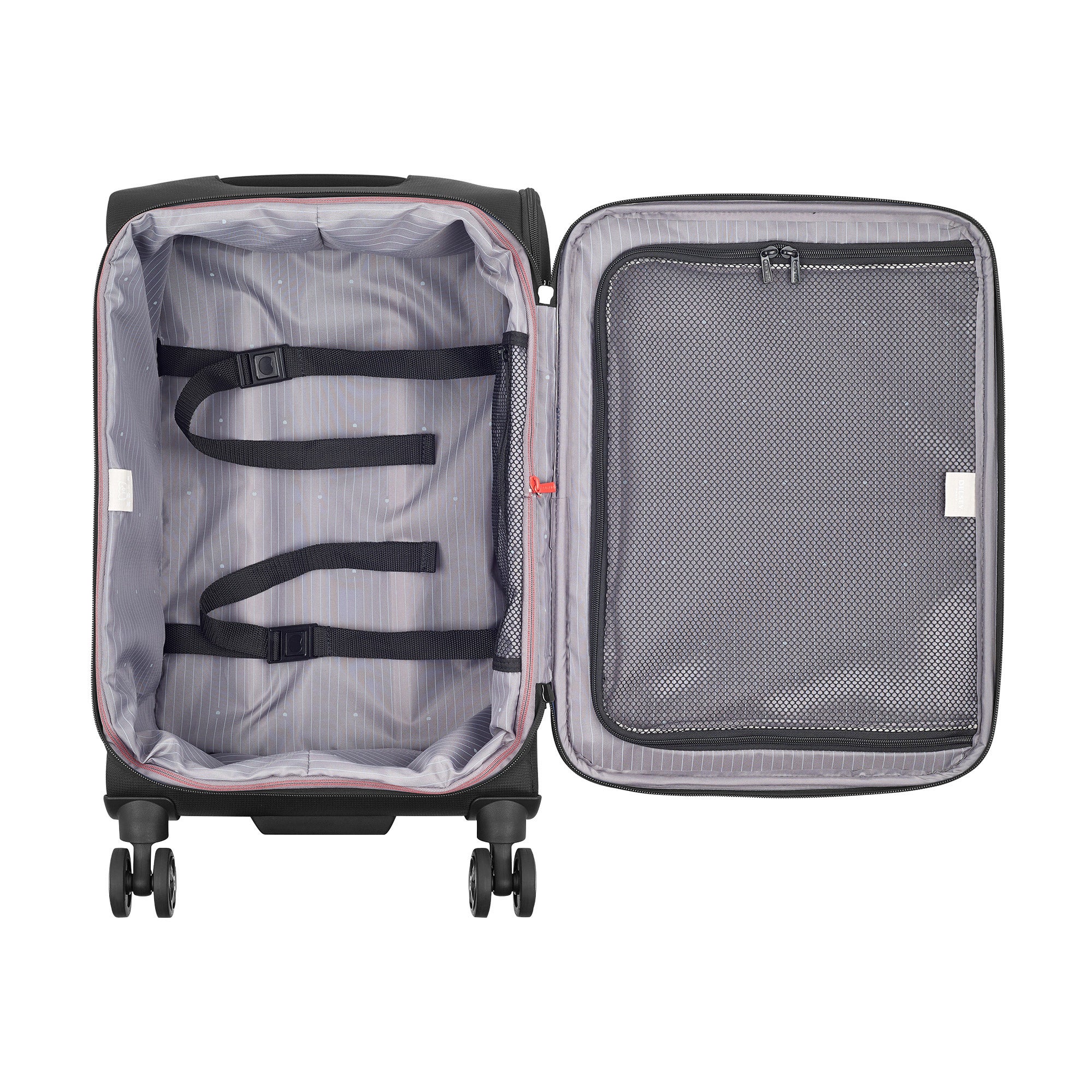 Delsey 2-Piece Soft Side Luggage Set, Black or Blue