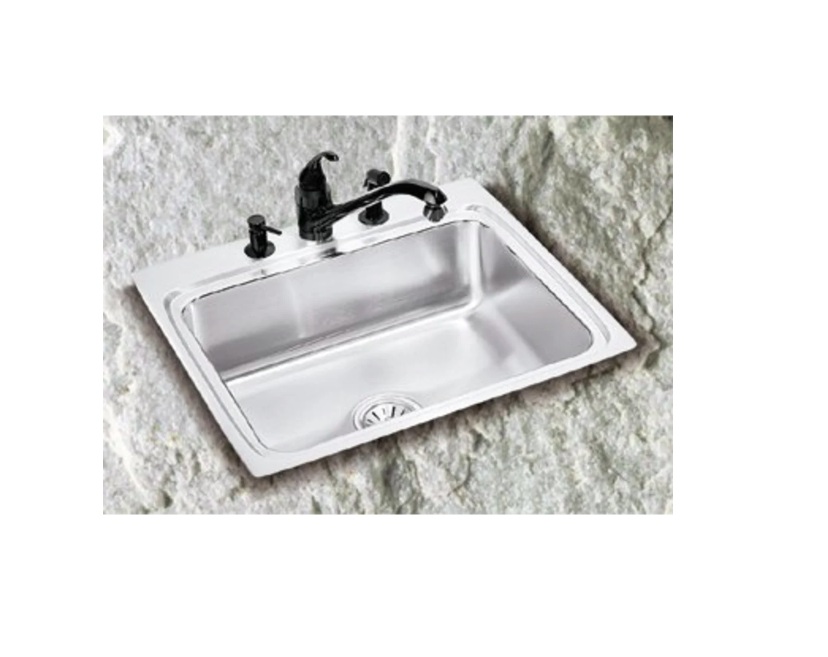 Elkay (LR20221) Lustertone 19-1/2" Drop In Single Basin Stainless Steel Kitchen Sink