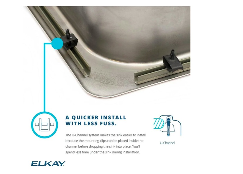 Elkay (LRAD2219401) Gourmet 22" Single Basin Drop In Stainless Steel Kitchen Sink
