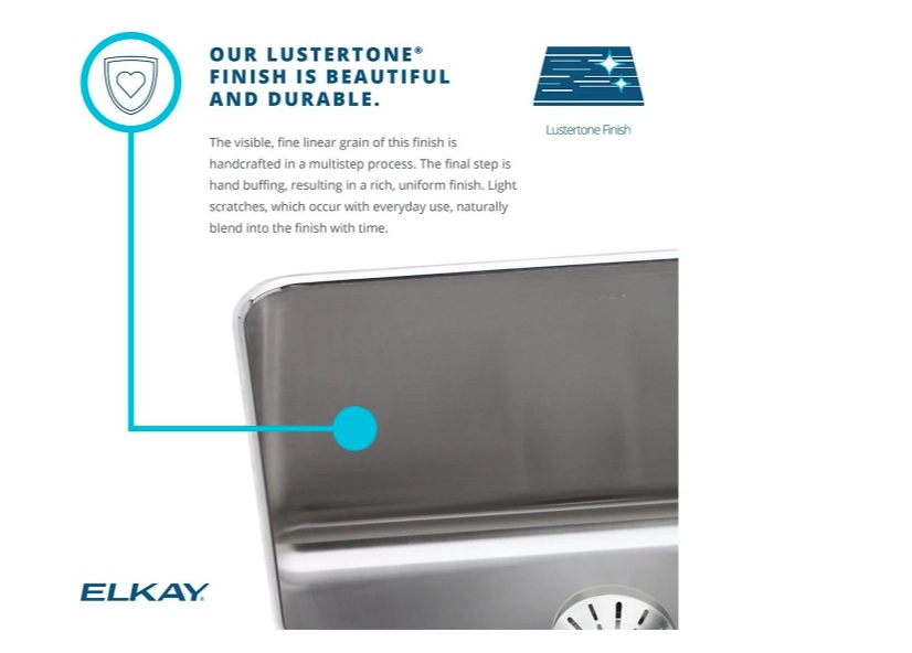 Elkay (LRAD2219401) Gourmet 22" Single Basin Drop In Stainless Steel Kitchen Sink