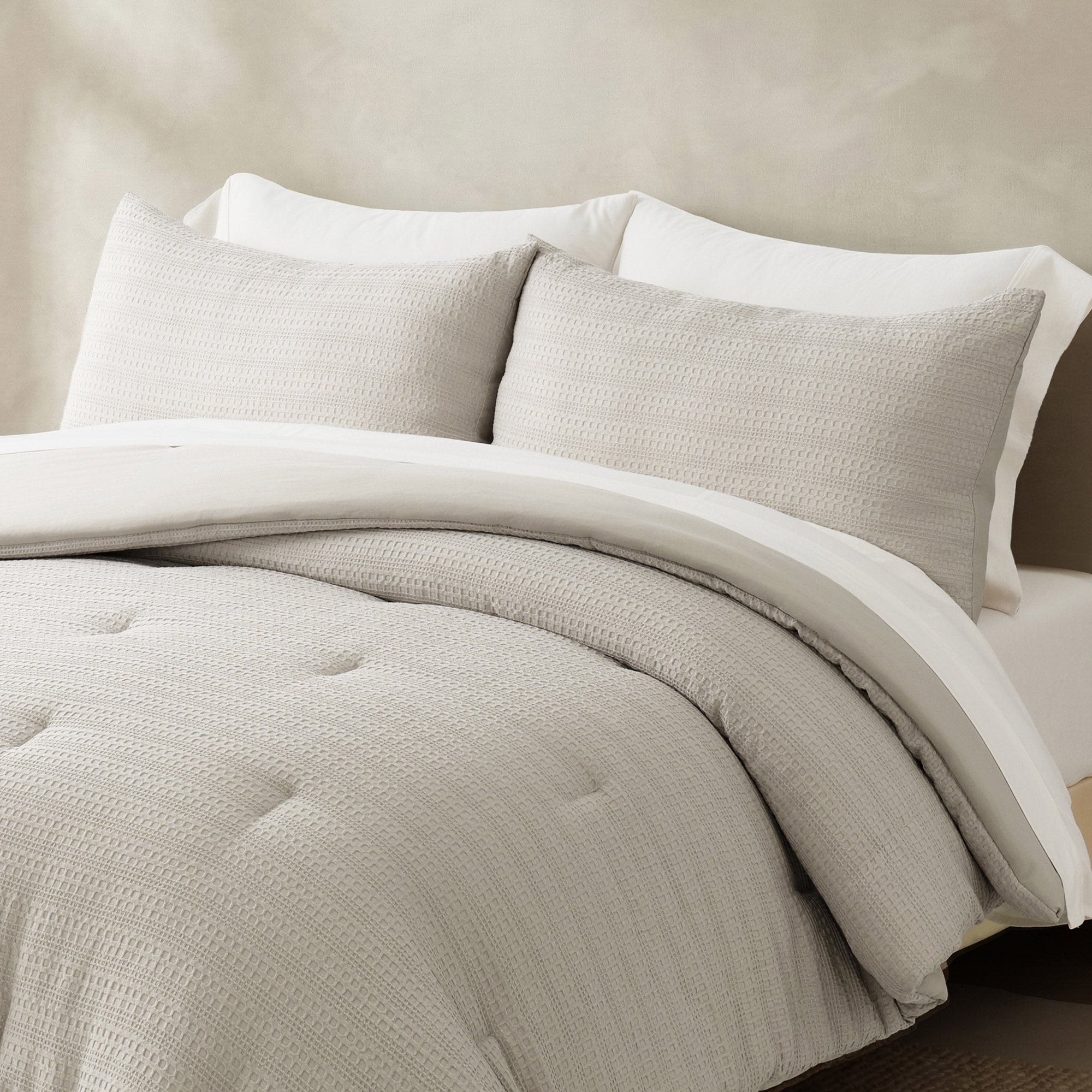 Evergrace 3-Piece Queen Size Waffle Comforter Set