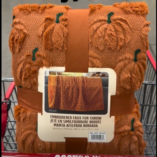 Halloween Embroidered Faux Fur 60" x 70" Throw
