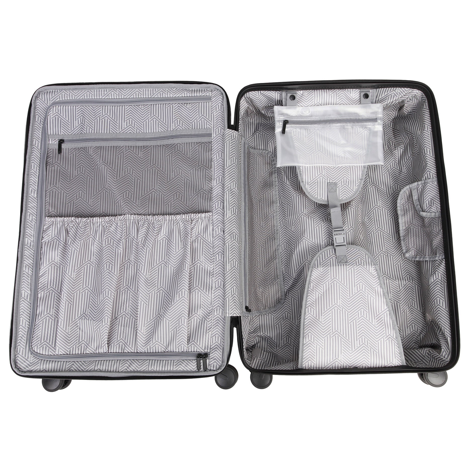 iPack 2 Piece Hardside Luggage Set, Black