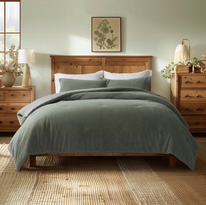 Evergrace Mini Waffle Plush Comforter 3-piece Set