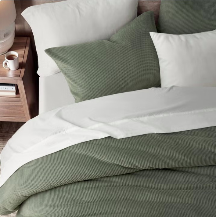 Evergrace Mini Waffle Plush Comforter 3-piece Set
